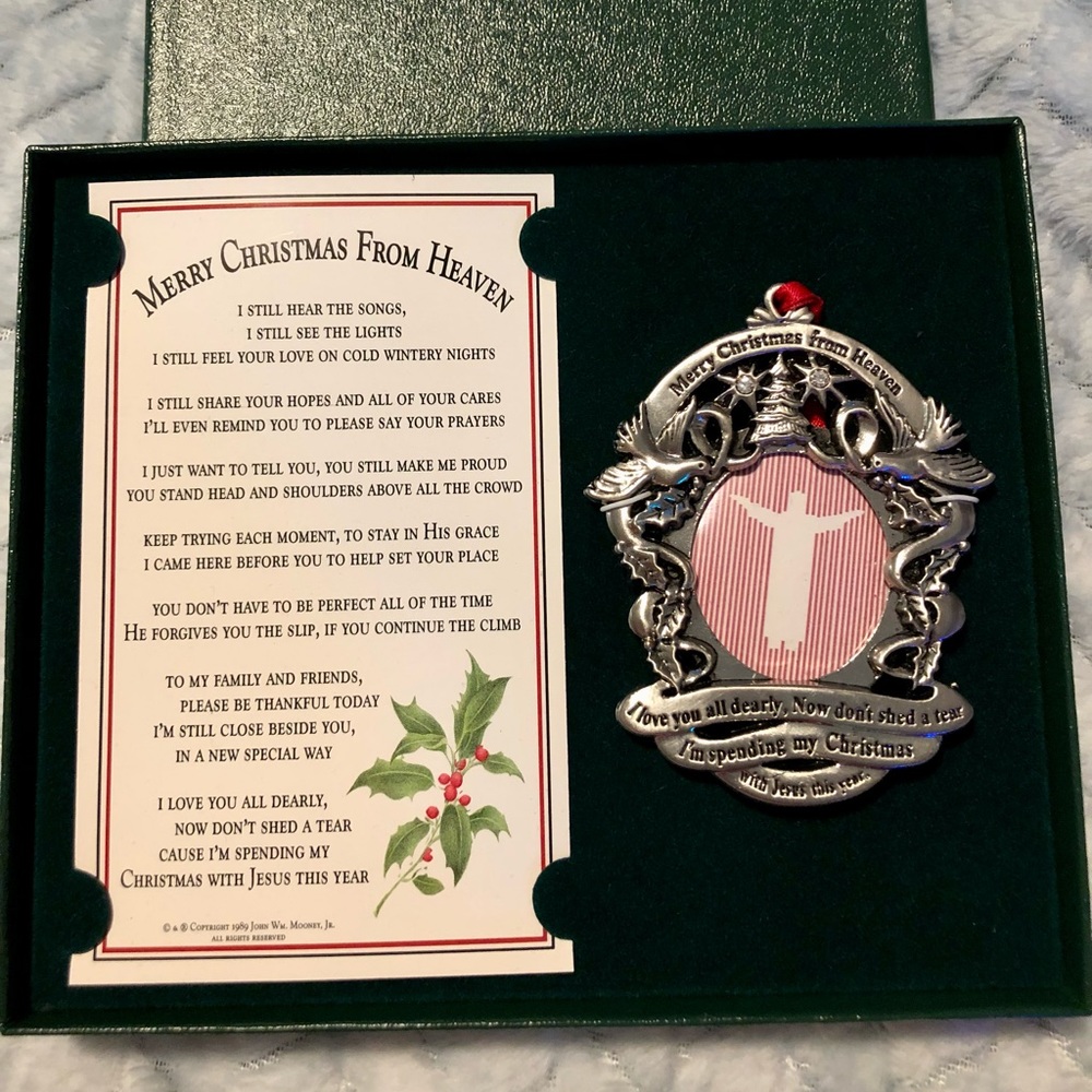 Vintage (1989) Merry Christmas from Heaven Ornament